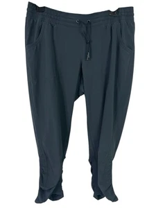 Athleta Women's Pants Prima Capri Gray Jogger Ruched Ankle Crop 983351 Size 8 - Picture 1 of 12