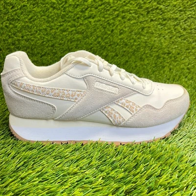 Reebok Classic Leopard Print Womens Size 7.5 Beige White Athletic Shoes Sneakers - Image 1 of 4