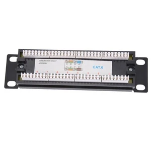 CAT6 8 Ports Patch Panel Rack 6.89 Inch 1U Rack Mount with RJ45 Socket for9001 - Photo 1/6