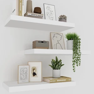 Upassion Weiß Schweberegal für Wand 3er Set, 16" Weiß Wandregale für... - Bild 1 von 6