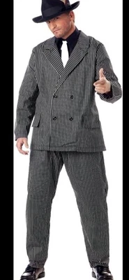 Gangster Suit 20's Retro Mob Mafia Boss Plus Size Mens Halloween Adult Costume - Image 1 of 4