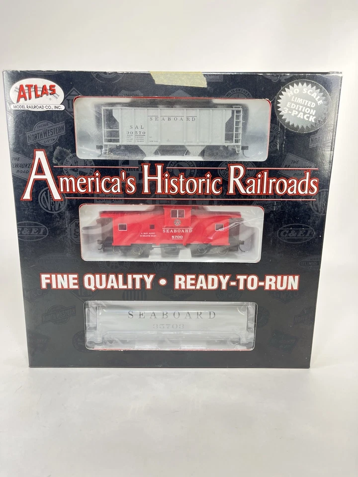 Atlas HO Seaboard Air Line SAL Historic Railroads 3 Pack Limited Edition #1143 - Image 1 of 4