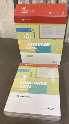 LIFEPAC 4th Grade Language Arts AOP 10 Unit Student Set & Teacher’s guide SEALED - Image 1 of 4