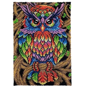 MIAOLLUN Latch Hook Rug Kits for Adults, Colorful Owl with Preprinted Canvas ... - Picture 1 of 8
