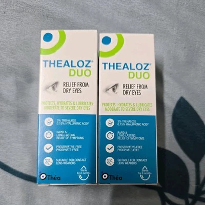 2 x Thea Thealoz Duo Spectrum Preservative for Dry Eye 10ml