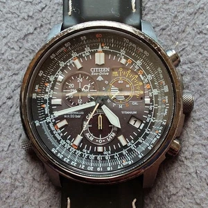 Reloj Citizen Eco-Drive Promaster Cielo Negro Titanio Cronógrafo - Imagen 1 de 6