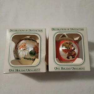 2 Dekorationen von Distinction Vintage Satin Weihnachtsschmuck Weihnachtsmann Trommler Junge - Bild 1 von 7