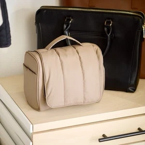 Calpak Luka Hanging Toiletry Bag in Oatmeal With Google Logo Travel Case - Picture 1 of 18