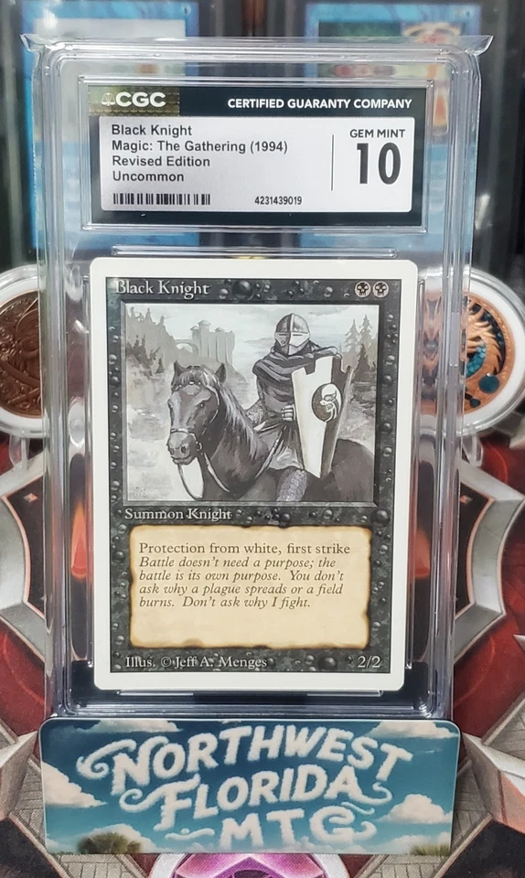 Graded MTG Card - CGC Gem Mint 10 - 3rd Edition (Revised)  - Black Knight - Image 1 of 1