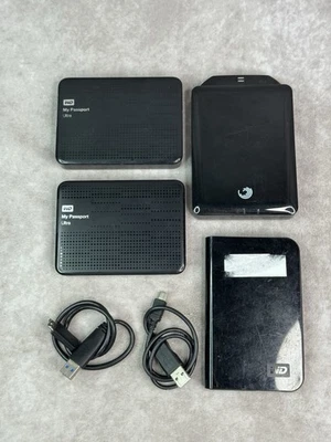 WD Western Digital Portable Hard Drive Lot Of 4 (2TB,2x 1TB, 500GB)  - Image 1 of 4