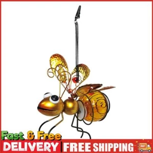 Solar Iron Insect Statue w/ LED Fairy Light Hanging Bee Light Garden Decor(Gold) - Picture 1 of 9