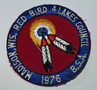Patch oiseau rouge Four Lakes Council Wisconsin 1976 patch scout garçon TK7