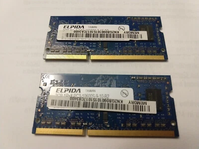 Elpida 4GB 2GB X2 SO-DIMM 1333MHz PC3-10600 S  DDR3 Memory - Image 1 of 2