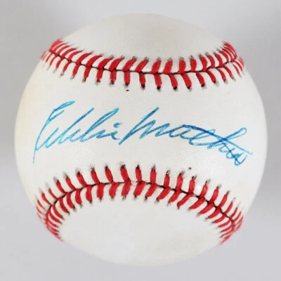 Eddie Mathews Signed Baseball Braves - COA JSA - Image 1 of 4