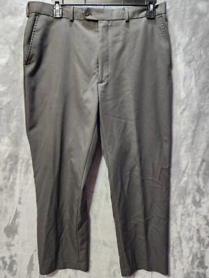 Adolfo 连衣裙平底前裤男式 38x30 灰色学院风经典  — 第 1/4 张图片