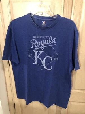 CAMISETA AZUL MEDIANA VINTAGE KANSAS CITY ROYALS MAJESTUOSA MERCANCÍA GENUINA Foto 1 de 4