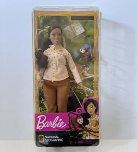 Barbie National Geographic Puppe WILDTIERSCHÜTZER mit Affe - Bild 1 von 3
