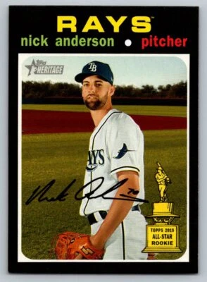 2020 Topps Heritage Base #316 - Nick Anderson - Tampa Bay Rays - Image 1 of 2