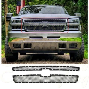Chevy Silverado 1500/05-06 2500/3500 2006 malla de alambre negro remache rejilla de perno 2 piezas - Imagen 1 de 3