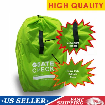 Bolsa de asiento de coche verde universal de nailon para puerta de avión para verificar equipaje de viaje Foto 1 de 4