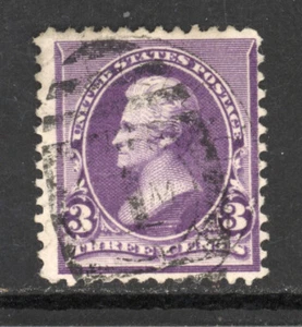 SCOTT 221 1890 3 CENT JACKSON REGULAR ISSUE USED F-VF! - Picture 1 of 2