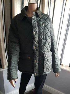 (C*)BS Quality Apparel Green Quilted Mens Coat Corduroy collar And Trim To Cuffs - Picture 1 of 12