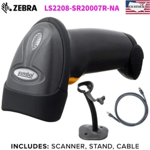 Zebra Symbol LS2208-SR20007R-NA 1D Barcode Scanner Kit W/ Stand and USB Cable - Picture 1 of 16