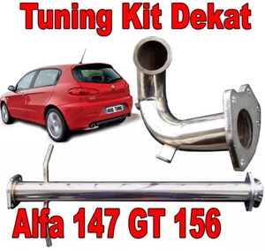 EDELSTAHL FALLROHR + AUSBAUROHR KAT ALFA 147-156 GT JTD Mjet 115 150 170PS -T112 - Bild 1 von 1