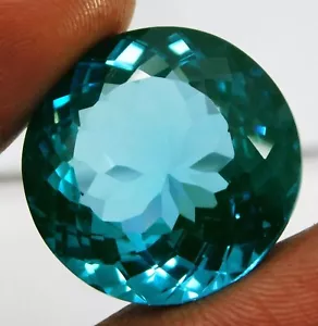 Paraiba Green Tourmaline Quality 100 Ct Natural Round Cut Certified Gemstone - Picture 1 of 6