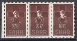 Sarre 1954 Mi. 350 Cruz Roja 3 rayas nuevo **  - Imagen 1 de 1