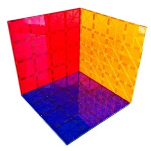 ¡VENTA! Juego de 3 colores de placas magnéticas de construcción de azulejos magnéticos Mag-Genius 12"" x 12 - Imagen 1 de 4