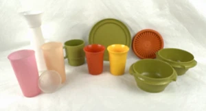 Lot of Misc Vtg Tupperware- Bowls, Lids, Sifter, Glasses, Cups, Mug, Free Ship - Picture 1 of 21