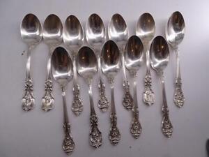 Antique 1907 Francis I Reed & Barton Sterling Silver Tablespoon Spoon Set 544.4g