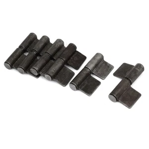 6pcs Cupboard Cabinet Door Metal 360 Degree Welding Flag Hinge Gray 3-inch - Picture 1 of 4