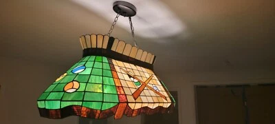 Светлая витражная островная люстра в стиле Tiffany для... - Изображение 1 из 4