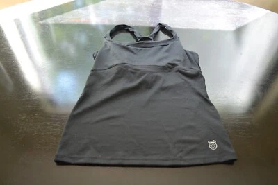 K-SWISS Black Racerback TANK TOP SHIRT womens M for yoga or tennis - Image 1 of 4