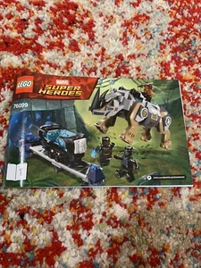 LEGO Super Heroes 76099 - Rhino Face-Off by the Mine - Black Panther MANUAL ONLY - Picture 1 of 4