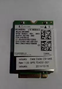 HP HUAWEI ME906E M.2 LTE/HSPA+ FDD 4G WWAN module Card 704031-001 - Picture 1 of 1