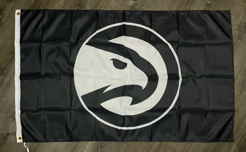 Atlanta Hawks Black Flag 3x5ft Banner Polyester basketball hawks025 Cover