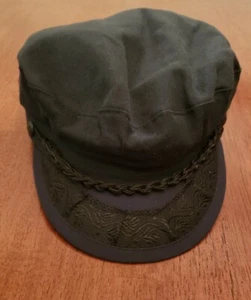 Gorra de pescador griega genuina negra para hombre Aegean nueva sin etiquetas sombrero tabbie M 7 y 1/8 COMO NUEVA - Imagen 1 de 13