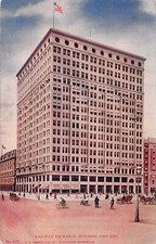 Railway Exchange Building, Chicago, 1905 Postcard, Published by V. O. Hammon