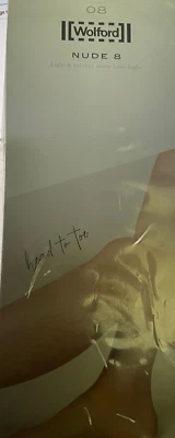 Wolford Nude 8 Knee-Highs Color: Black  Size: Medium  30203  - 05 - Image 1 of 2