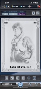 Topps Star Wars Digital Card Trader Galaxy Nouveau Luke Skywalker Insert Award - Picture 1 of 1