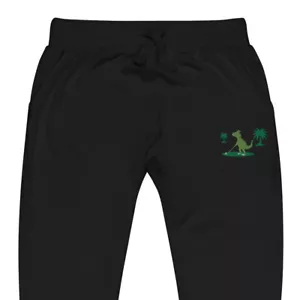 Dinosaurier Golfer Jogginghose | Unisex Erwachsene bestickt Fleece Hose - Bild 1 von 14