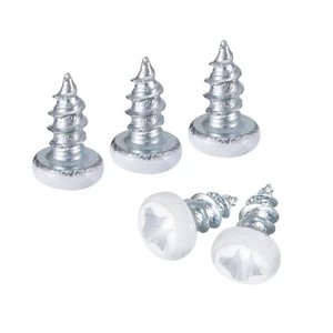 50Pcs #3 x 1/4"White Phillips Pan Head Self Tapping Screws, Silver Blue - Picture 1 of 5