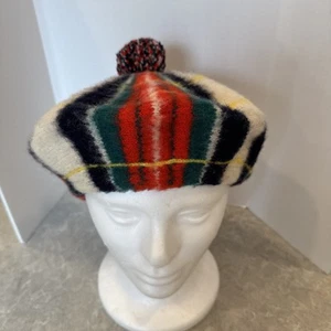 Pre War Dress Stewart Tartan/Plaid Wool Tam/Hat Scotland Beautiful Condition - Picture 1 of 5