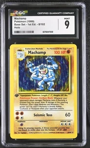 CGC 9 MINT Machamp 1999 Base Set 1st Edition 8/102 Holo Pokemon Card - Picture 1 of 2