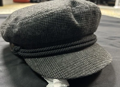 *Brand New* Brixton Fiddler Fisherman Cap Hat Grey Plaid, Large, Size 7.5 - Image 1 of 4