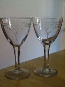 CRISTAL DE NANCY FRANCE 2 ANCIENS VERRES A APERITIF ART DECO 11,3 CM - Imagen 1 de 6