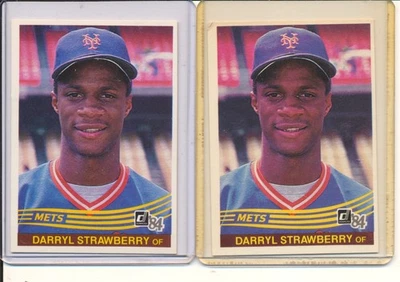 投资者 批量 x2 DARRYL STRAWBERRY 1983 Donruss #68 RC 新秀 LS11 — 第 1/2 张图片